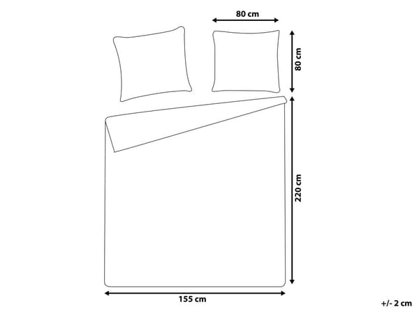 Sengetøj 155x220 cm Hvid/Grøn Satin Bomuld Solid Mønster Moderne Stil