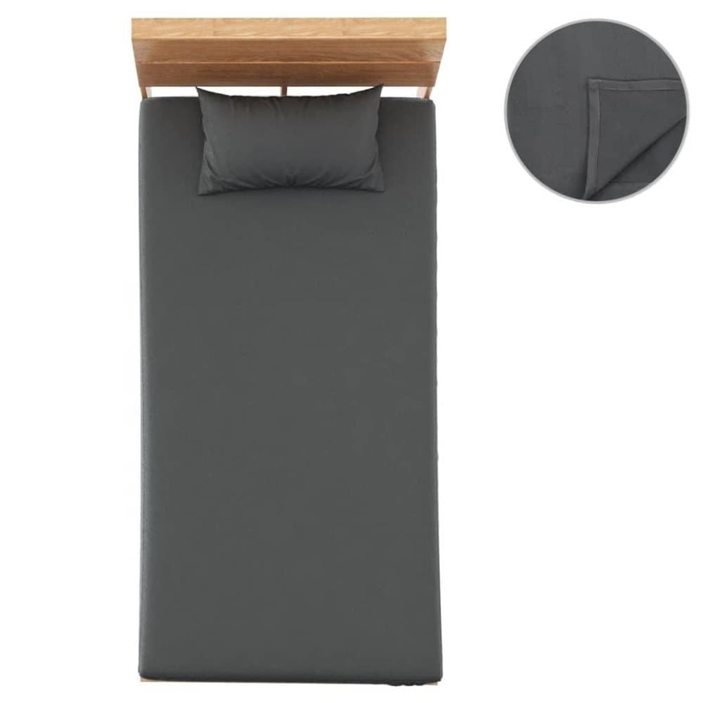 vidaXL Lakan 2 st polyesterfleece 100x200 cm antracit