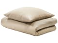 Miniatyrbild 7 av 9: Sängkläder Beige Satin Bomull 220 x 240 cm Solid Mönster Påslakan Örngott Modernt