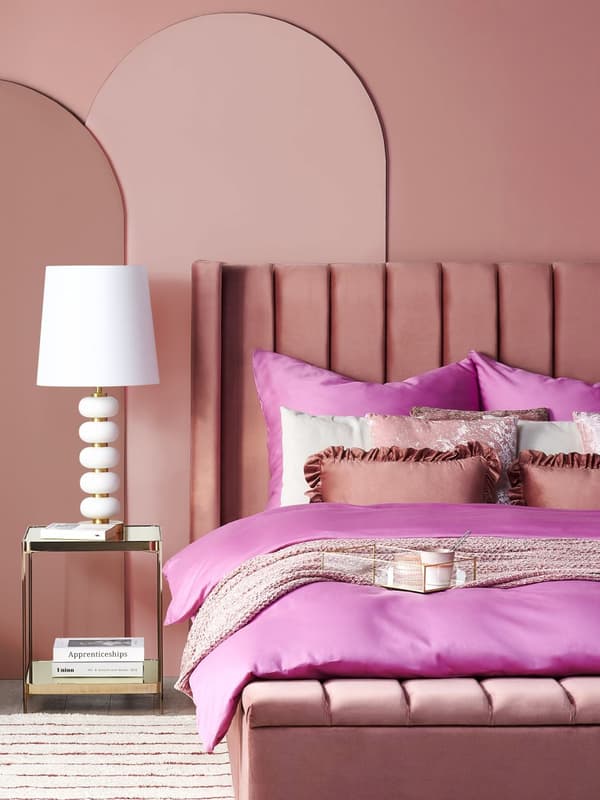 Sängkläder Rosa Bomull 220 x 240 cm Solid Mönster Påslakan Örngott Modernt Elegant Sovrum