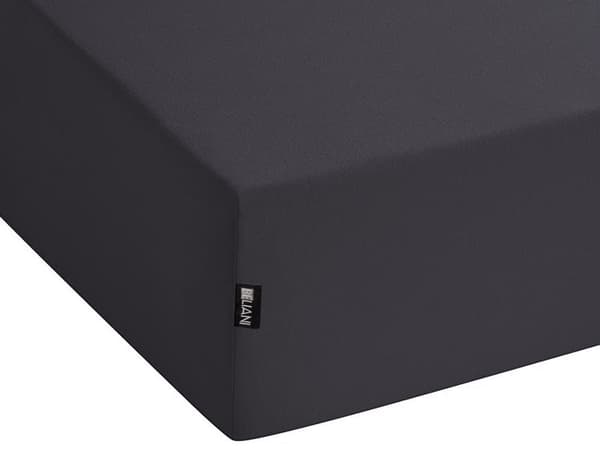 Muotoonommeltu aluslakana musta 200 x 200 cm puuvillaa