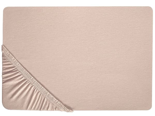 Muotoonommeltu aluslakana beige 90 x 200 cm puuvillaa