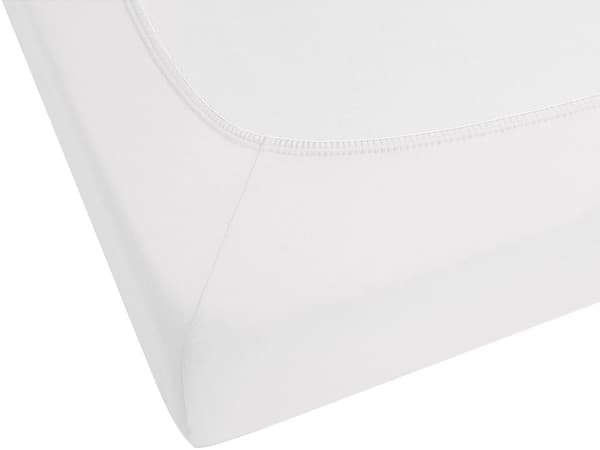 Dra-på-lakan Vit Bomull 140 x 200 cm Solid Mönster Klassisk Elastisk