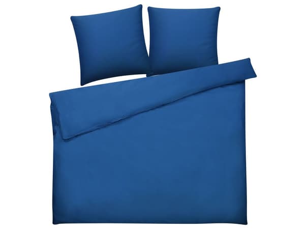Sängkläder Mörkblå Bomull 200 x 220 cm Solid Mönster Påslakan Örngott Modernt Elegant Sovrum