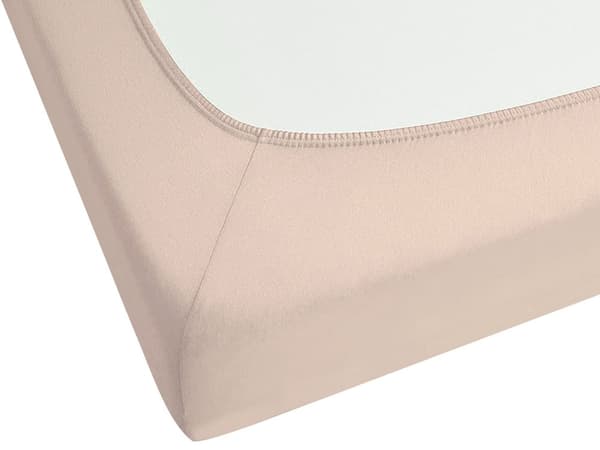 Dra-på-lakan Beige Bomull 160 x 200 cm Solid Mönster Klassisk Elastisk