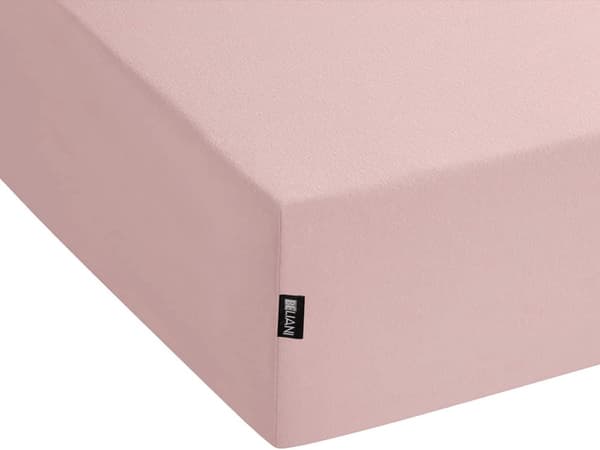 Dra-på-lakan Rosa Bomull 200 x 200 cm Solid Mönster Klassisk Elastisk