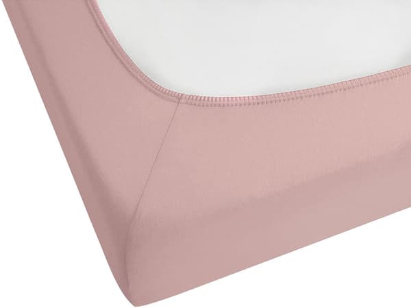 Dra-på-lakan Rosa Bomull 200 x 200 cm Solid Mönster Klassisk Elastisk