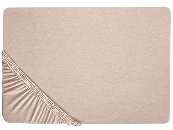 Dra-på-lakan Beige Bomull 90 x 200 cm Solid Mönster Klassisk Elastisk