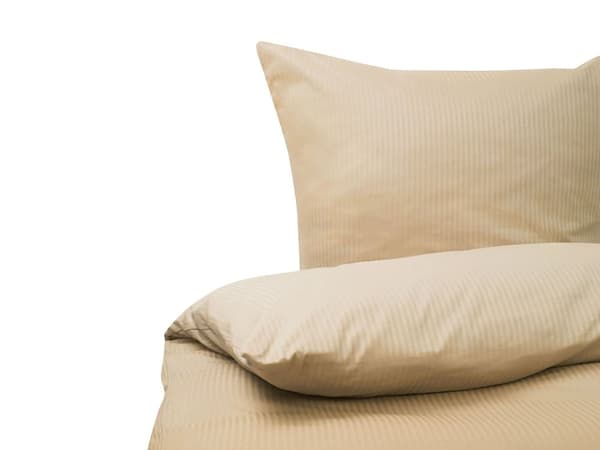 Sängkläder Beige Satin Bomull 200 x 220 cm Solid Mönster Påslakan Örngott Modernt