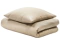 Miniatyrbild 7 av 10: Sängkläder Beige Satin Bomull 200 x 220 cm Solid Mönster Påslakan Örngott Modernt