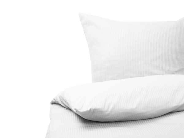 Sängkläder Vit Satin Bomull 135 x 200 cm Solid Mönster Påslakan Örngott Modernt