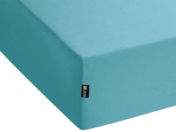 Dra-på-lakan Turkos Bomull 200 x 200 cm Solid Mönster Klassisk Elastisk