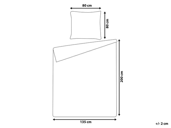 Sengetøj 135 x 200 cm Lyserød Satin Bomuld Solid mønster Dynebetræk Pudebetræk Moderne