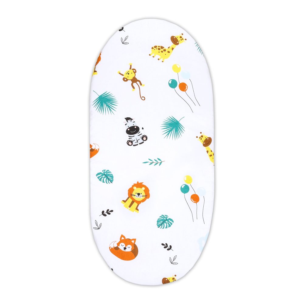 Prydnadslakan för sängöverdrag 40x80 cm - babysäng lakan bomull underlakan oval safari