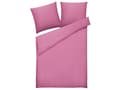 Miniatyrbilde 4 av 7: Sengesett rosa 155 x 220 cm bomull ensfarget dynetrekk og putevar moderne elegant