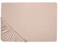 Miniatyrbilde 1 av 5: Formsydd laken 200 x 200 cm bomull ensfarget beige