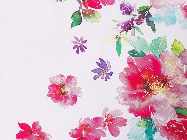 Dynetrekk Hvitt og Rosa 135 x 200 cm Blomstertrykk Bomull Moderne soverom