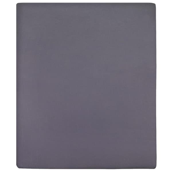 vidaXL Dra-på-lakan jersey 2 st antracit 140x200 cm bomull