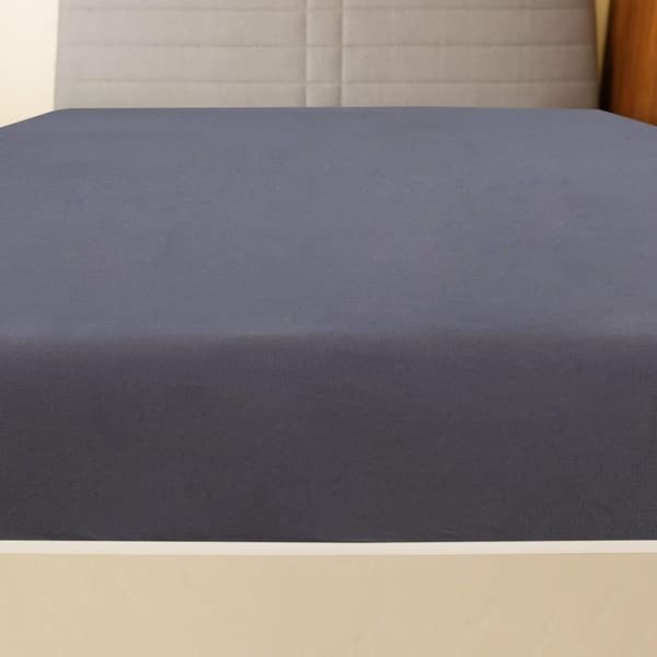 vidaXL stræklagen 90x200 cm jerseybomuld antracitgrå