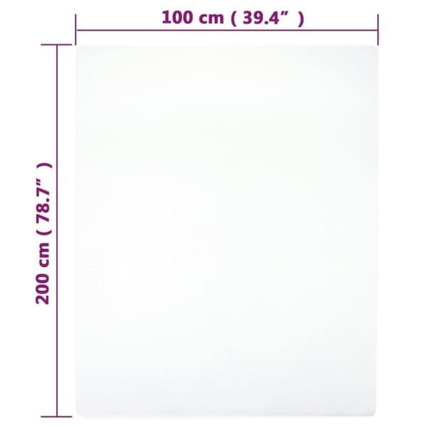 vidaXL Dra-på-lakan jersey 2 st vit 100x200 cm bomull
