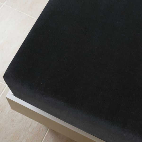 vidaXL Jerseylaken svart 180x200 cm bomull