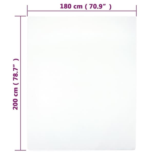 vidaXL Jerseylaken 2 stk hvit 180x200 cm bomull
