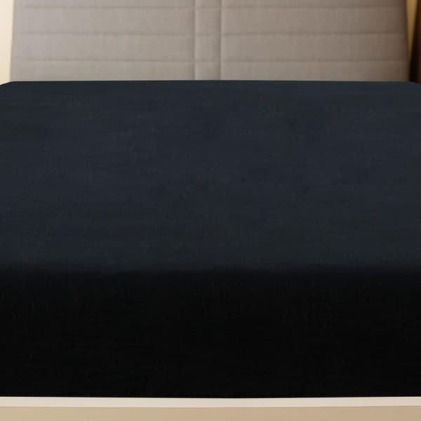 vidaXL Dra-på-lakan jersey 2 st svart 100x200 cm bomull