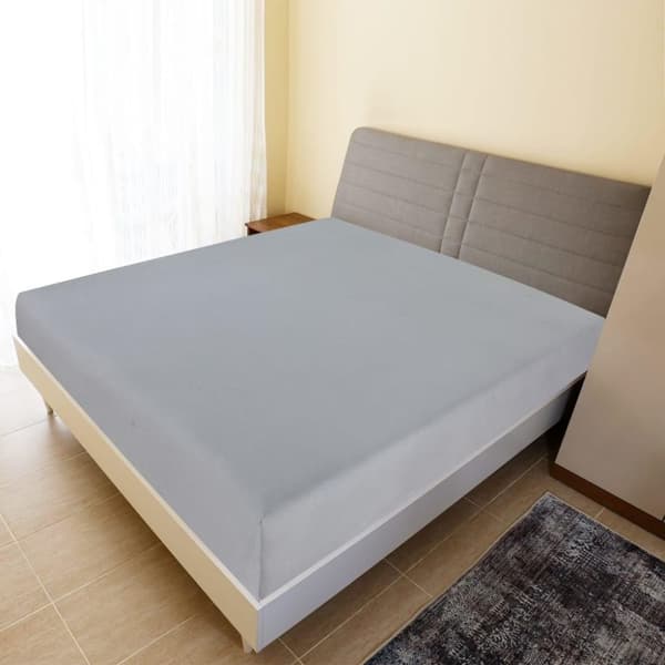 vidaXL Muotoon ommellut lakanat 2 kpl harmaa 100x200 cm puuvilla