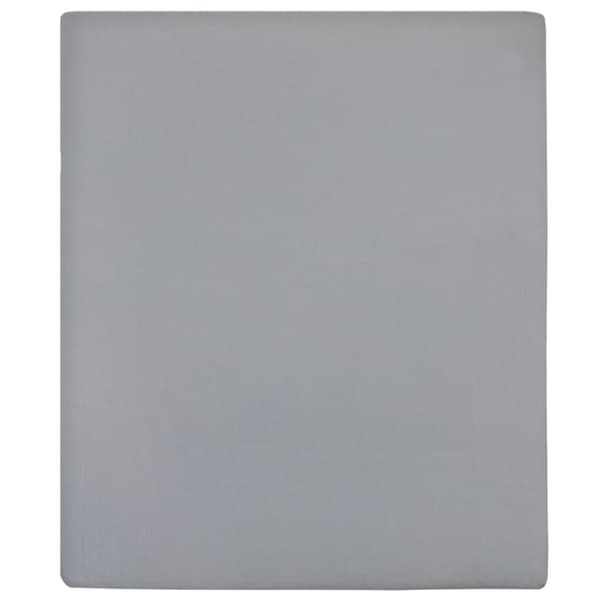 vidaXL Muotoon ommellut lakanat 2 kpl harmaa 100x200 cm puuvilla
