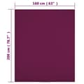 Pikkukuva 4 / 5: vidaXL Muotoon ommeltu lakana viininpunainen 160x200 cm puuvilla
