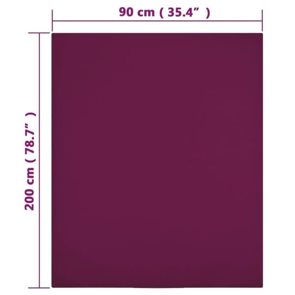 vidaXL stræklagner 2 stk. 90x200 cm jerseybomuld bordeauxrød