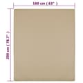 Pikkukuva 4 / 5: vidaXL Muotoon ommeltu lakana taupe 160x200 cm puuvilla