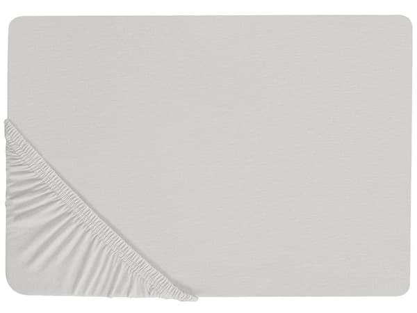 Muotoonommeltu lakana vaaleanharmaa 180 x 200 x 30 cm puuvilla konepestävä kuminauhat moderni