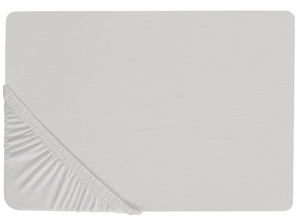 Muotoonommeltu lakana vaaleanharmaa 160 x 200 x 30 cm puuvilla konepestävä kuminauhat moderni