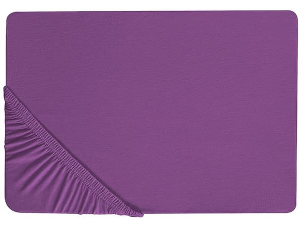Muotoonommeltu lakana purppura 140 x 200 x 30 cm puuvilla konepestävä kuminauhat moderni