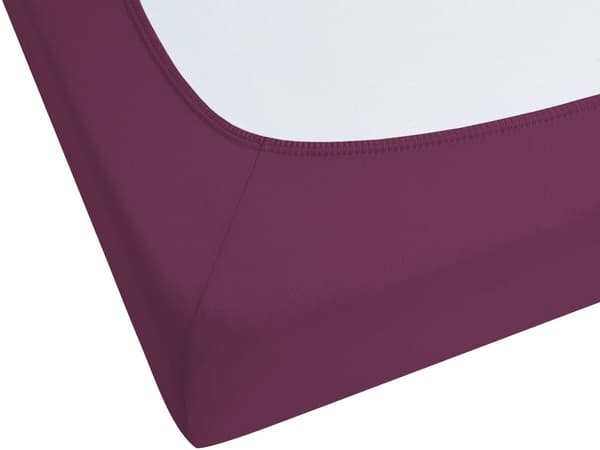 Påslakan Vinröd Bomull 180 x 200 cm Elastisk Kant Helfärgad Klassisk Stil för Sovrum