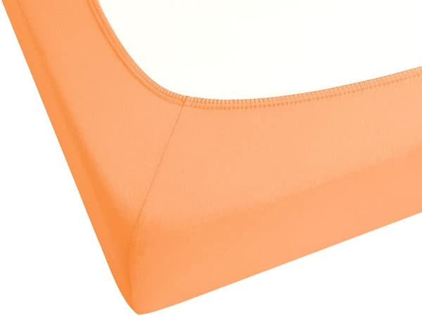 Påslakan Orange Bomull 180 x 200 cm Elastisk Kant Helfärgad Klassisk Stil för Sovrum