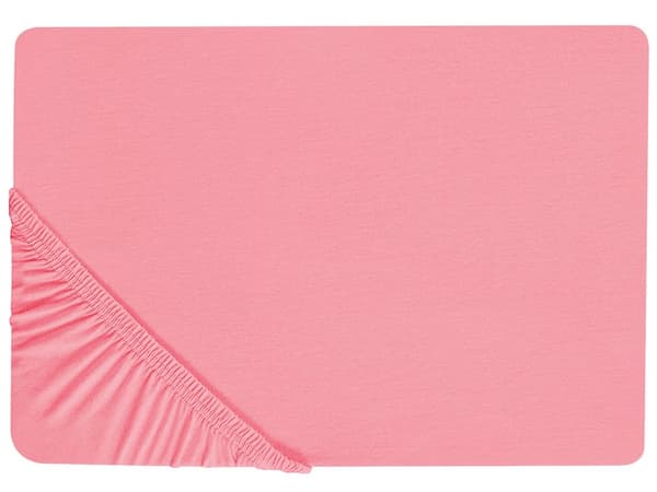 Påslakan Korall Bomull 180 x 200 cm Elastisk Kant Helfärgad Klassisk Stil för Sovrum