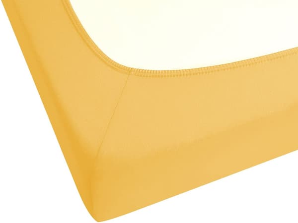 Påslakan Senapsgul Bomull 140 x 200 cm Elastisk Kant Helfärgad Klassisk Stil för Sovrum
