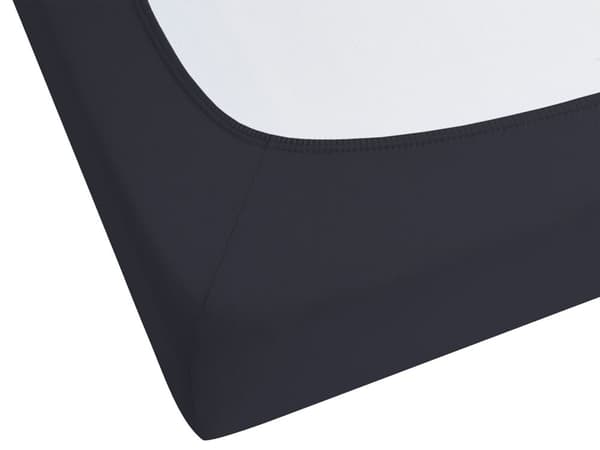 Påslakan Svart Bomull 180 x 200 cm Elastisk Kant Helfärgad Klassisk Stil för Sovrum