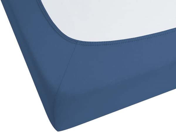 Påslakan Marinblå Bomull 200 x 200 cm Elastisk Kant Helfärgad Klassisk Stil för Sovrum