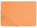 Miniatyrbild 1 av 6: Påslakan Orange Bomull 160 x 200 cm Elastisk Kant Helfärgad Klassisk Stil för Sovrum