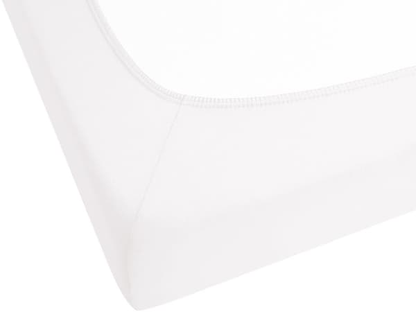 Påslakan Vit Bomull 140 x 200 cm Elastisk Kant Helfärgad Klassisk Stil för Sovrum