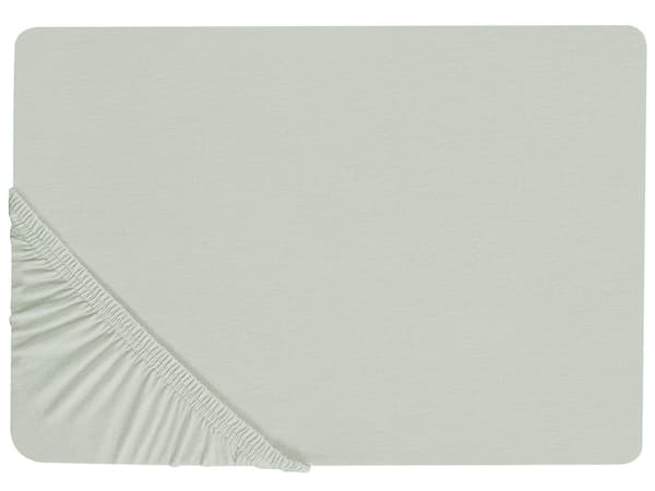 Påslakan Ljusgrön Bomull 200 x 200 cm Elastisk Kant Helfärgad Klassisk Stil för Sovrum
