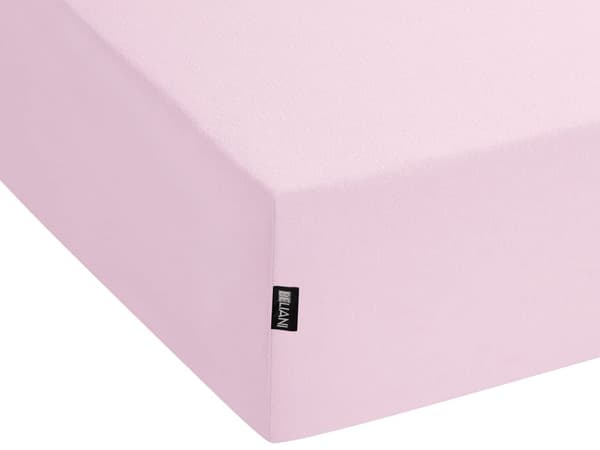 Påslakan Rosa Bomull 160 x 200 cm Elastisk Kant Helfärgad Klassisk Stil för Sovrum
