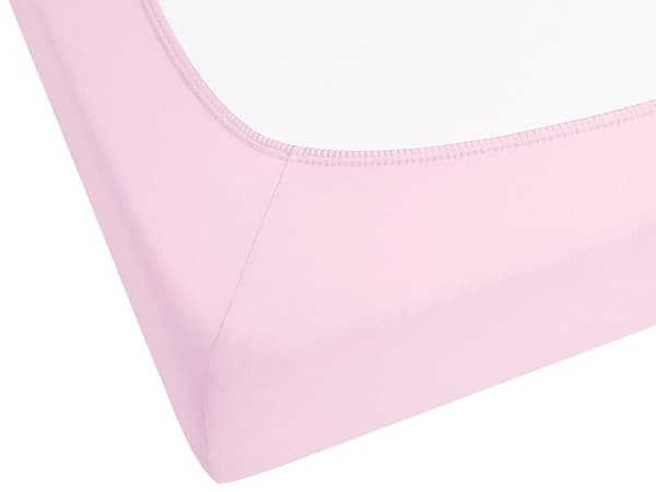Påslakan Rosa Bomull 160 x 200 cm Elastisk Kant Helfärgad Klassisk Stil för Sovrum