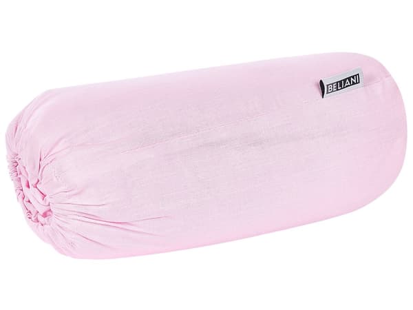 Påslakan Rosa Bomull 160 x 200 cm Elastisk Kant Helfärgad Klassisk Stil för Sovrum