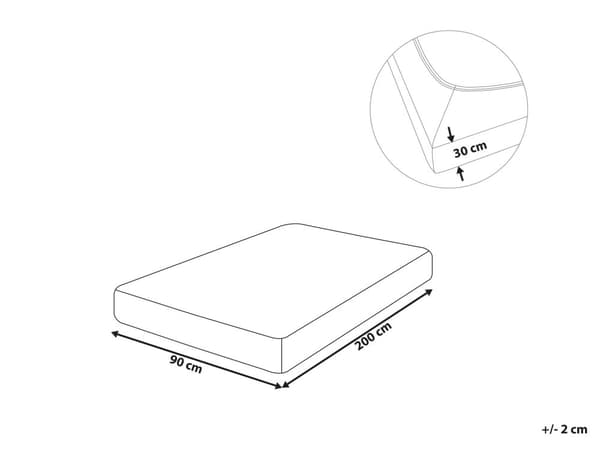 Påslakan Vit Bomull 90 x 200 cm Elastisk Kant Helfärgad Klassisk Stil för Sovrum