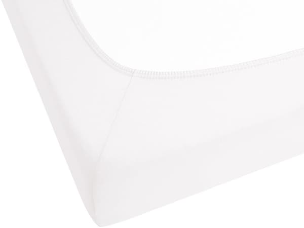 Påslakan Vit Bomull 90 x 200 cm Elastisk Kant Helfärgad Klassisk Stil för Sovrum