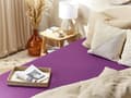 Miniatyrbilde 2 av 6: Formsydd laken Lilla Bomull 200 x 200 cm Elastisk kant Ensfarget Klassisk stil Soverom Seng